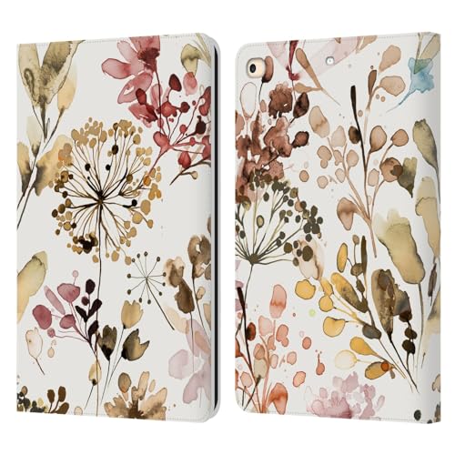Protection iPad 9.7 2018 étui portefeuille cuir Ninola Eucalyptus
