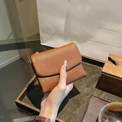 Pebble Leather Wallet, Coin Purse Wallet with Card & Coin Holder, Compact Small Bifold for Women(Black) 6