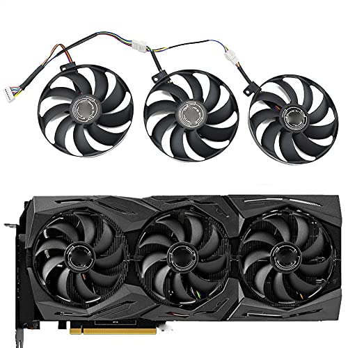 CCVA T129215SU 7Pin GPU Card Cooler Fans for ASUS ROG StrixGeForce RTX 2060 2080 2080 Ti or RX 5600 XT RX 5700XT Fan 1 Set