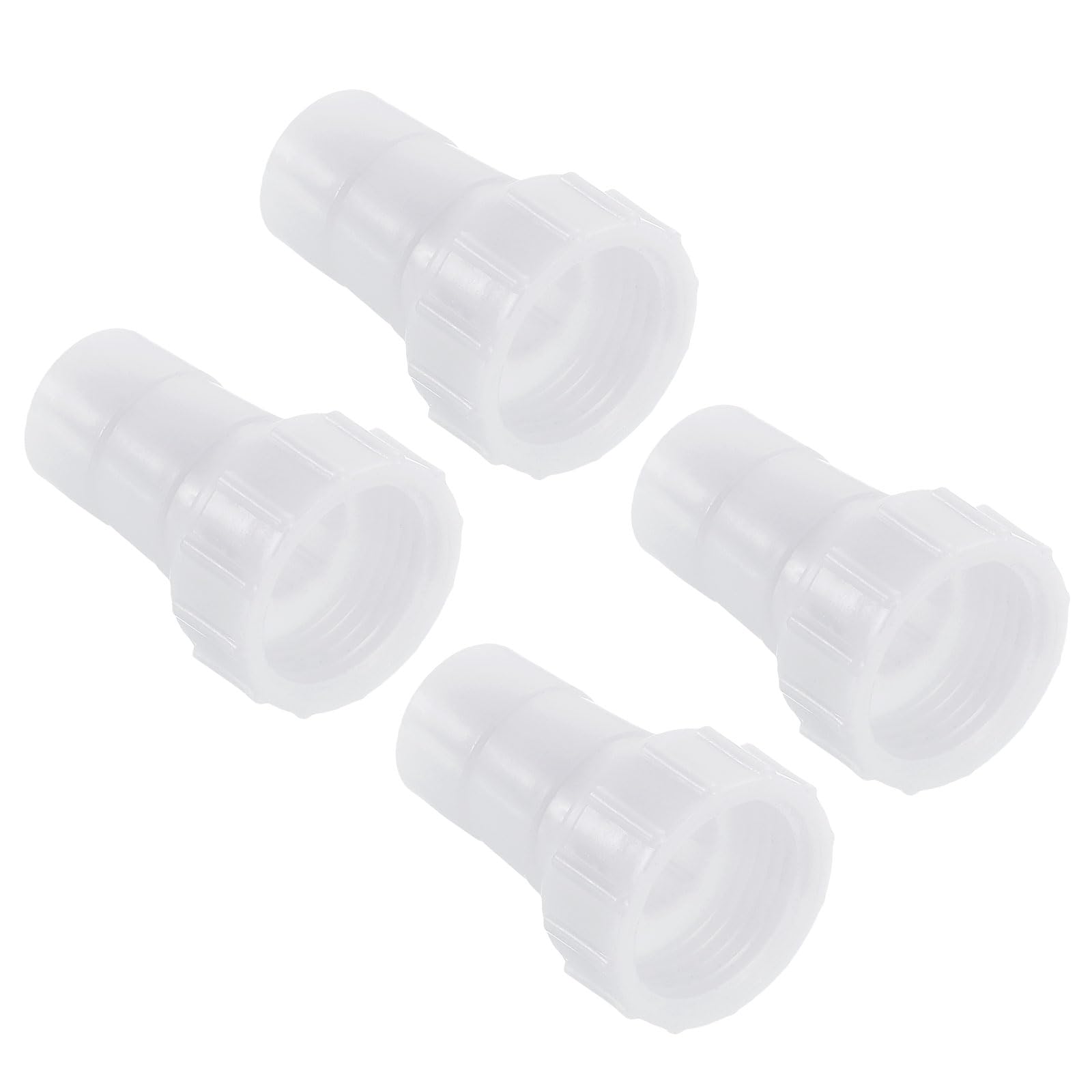 Kozelo Pack of 4 Plastic Hose Barb Fittings 5/8" Hose Barb to 1/2" G Female Fittings, White Pp Plastic, 5/8" Barb To 1/2" NPT Female