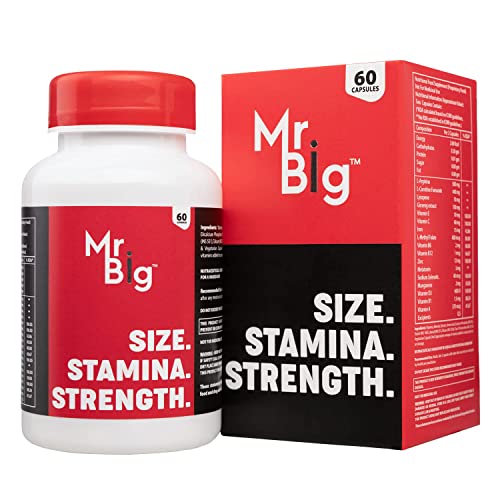 Mr. Big L-Arginine & Ginseng Extract | Multi- Vitamins Supplements for Men |Energy Booster, Wellness, Power, Stamina & Strength | Helps with Blood Flow | Zero Side Effects | 60 Vegetarian Capsules (1 Pack) Mr. Big L-Arginine & Ginseng Extract | Multi- Vitamins Supplements for Men |Energy Booster, Wellness, Power, Stamina & Strength | Helps with Blood Flow | Zero Side Effects | 60 Vegetarian Capsules (1 Pack)
