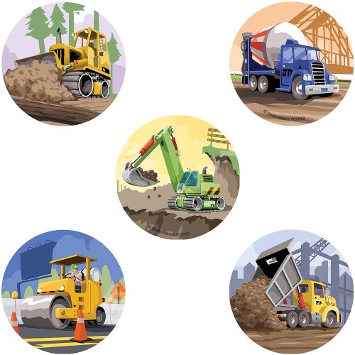 Smilemakers Earth Movers Stickers 100-Pak #TOP11