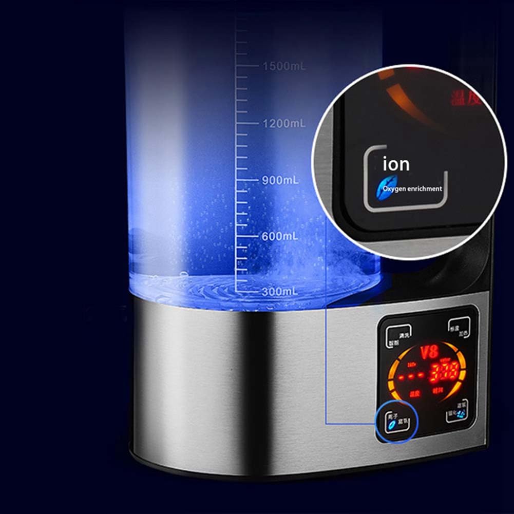 MáQuina EléCtrica de Botella de Agua Enriquecida con HidróGeno de 2L Filtro de Agua Dispensador de Agua Generador de Agua de HidróGeno Enchufe de la UE