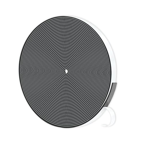 Image of Weather Stripping Door Seal,High Density CR,1 /2 in x 1 /16 in x 33Ft | Weather Stripping,Soundproof,Cold Insulation,Foam Insulation Tape for Door, Front Door Frame, Windows,Sliding Door,Black