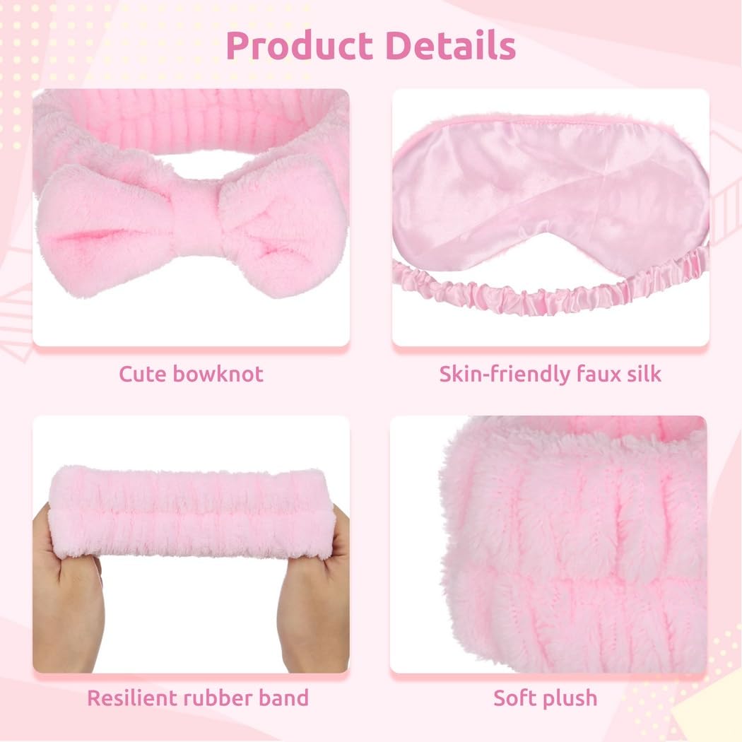 Bulk Spa Kit 48 Pezzi Set di Fasce Braccialetti E Maschere Occhi Perfetto Per Eventi Donne