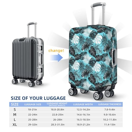 Tropical Leaves Elastic Travel Luggage Covers Dustproof Scratch-Resistant Suitcase Protector Fit 22-24 Inch4
