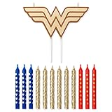 Papyrus Birthday Candles, Wonder Woman Cake Topper (8-Count)