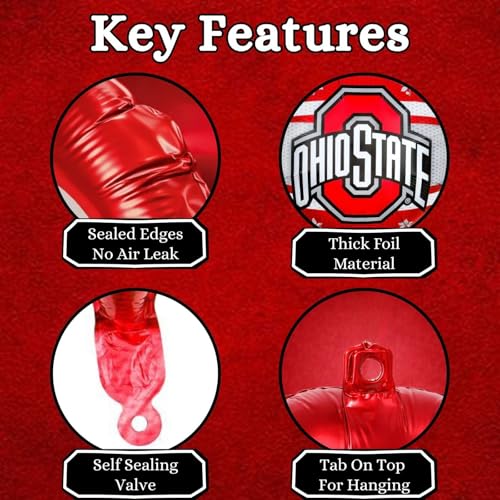 Image of Ohio State Buckeyes Balloons-3 Pack-Mylar Party Decor-Havercamp