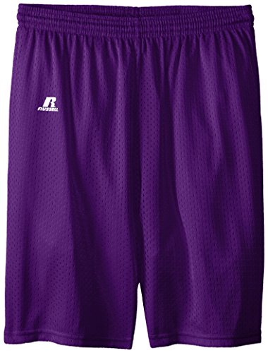 Russell Athletic Big Boys' Youth Mesh Short, Purple, Large