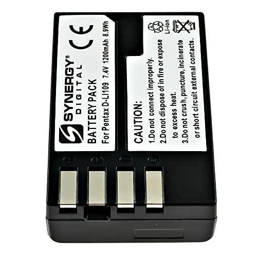 Synergy Digital Digital Camera Batteries, Compatible With Vivitar L-109 Digital Camera Batteries (Li-Ion, 7.4V, 1200 Mah), Set Of 5 #TOP2