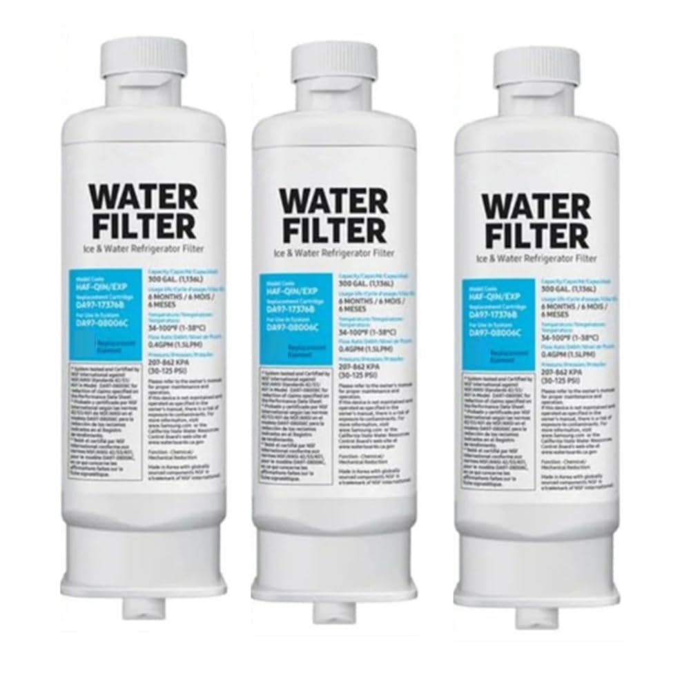 Ohulelks 3 Pcs Da97-17376B Refrigerator Water Filter Refrigerator Filter Element 3 Layers Of Effective Filtration