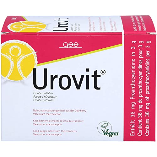 GSE Urovit Pulver im Portionsbeutel - 30 Beutel Cranberry-Pulver, BIO-Qualität, 100% vegan und ohne Zusätze