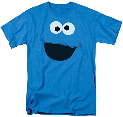 Sesame Street Cookie Monster Face Mens Short Sleeve Shirt Large