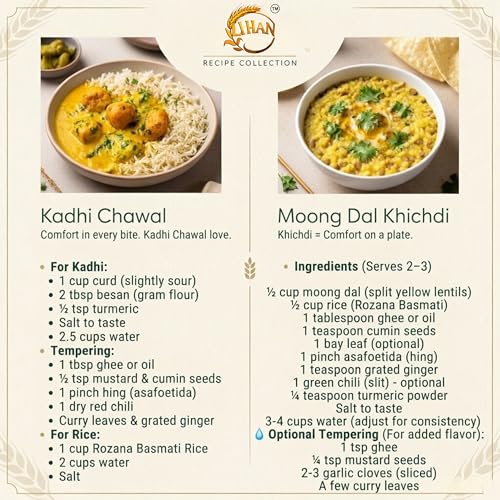 Image of Lihan Rozana Basmati Rice, 1kg - Everyday Basmati with Rich Aroma | Short Grain, Lightly Broken | Ideal for Daily Meals, Khichdi & Pulao (1kg (Pack of 1)