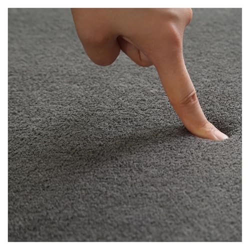 Tapis doux pour chambre à coucher et salon en molleton épais bleu nuit