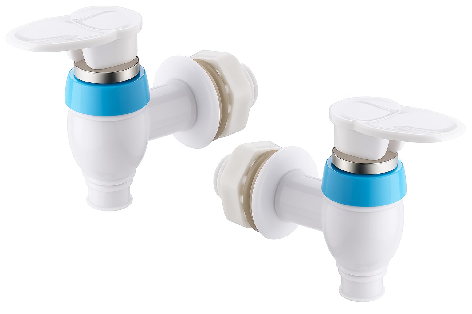 Plastic Water Dispenser Tap | Durable, Easy-to-Use Faucet for Water Jar, Can, Dispenser | Leak Proof, Food Grade, Blue & White Tap for Home, Office & Commercial Use Pack of 2-image-7