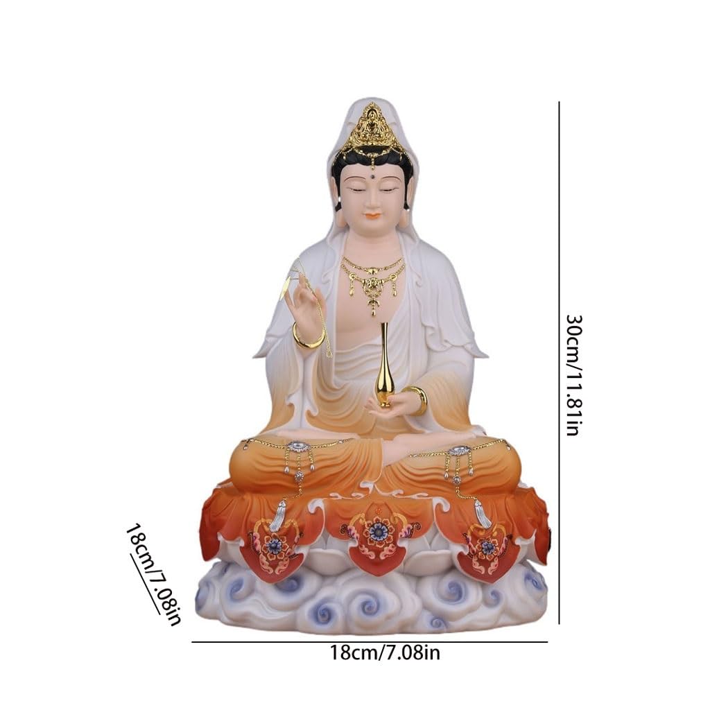 Statua Buddy do wnętrz kult do domu żywica posąg buddy ozdoby biuro salon zen buddyjski przedpokój dwór Guanyin ozdoby medytacyjna statua buddy rzeźba