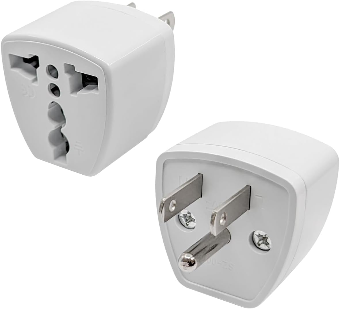 hi-plasst universal travel adapter for usa (pack of 2) (type-b // us-canada, japan, philippines) - type a usa plug // india to us plug adapter