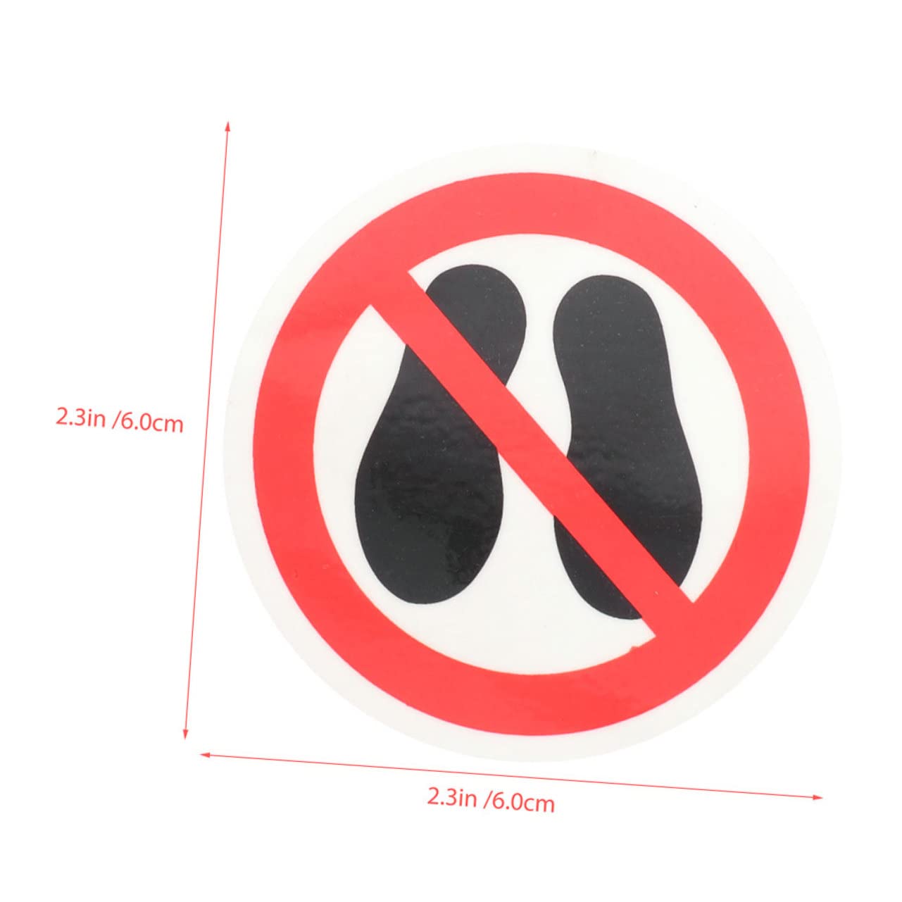 SEWACC 4Pcs No Stepping Stickers Safety Warning Labels for Hazardous Areas Caution Signs for Floors Peel and Stick Vinyl Decals Warning Stickers