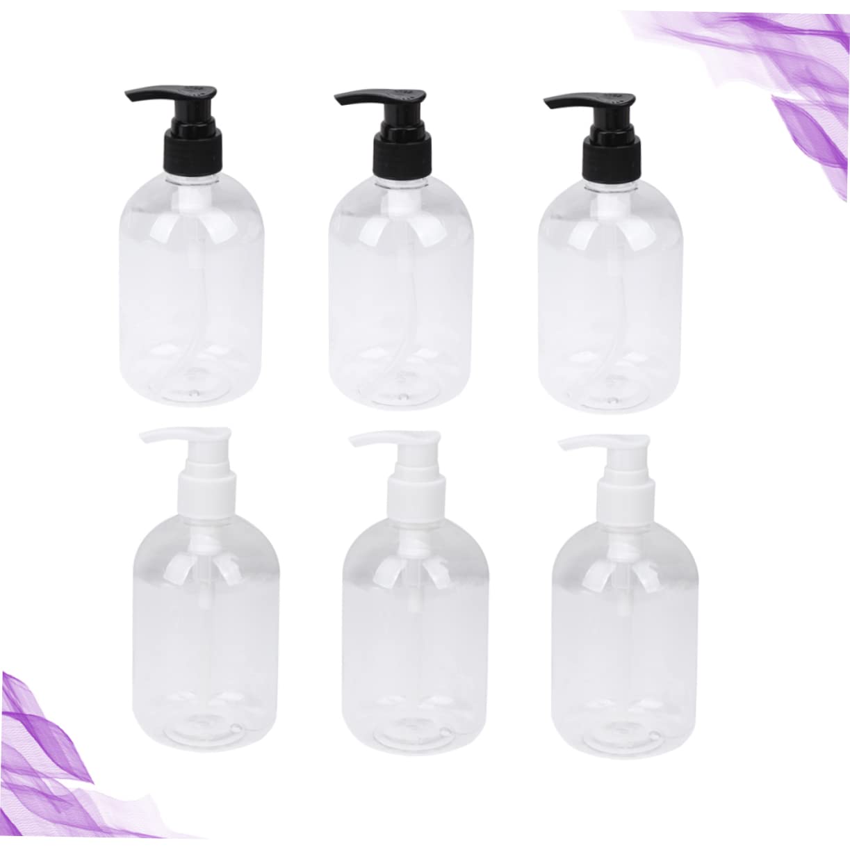 Housoutil 2 Set Di Contenitori Per Lozione Riutilizzabili Da Viaggio 350 Ml Flacone Di Shampoo Ricaricabile Per Bagnoschiuma E 6 Pezzi*2