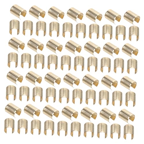 NUOBESTY Ribbon Crimp Clamp 100pcs Tassel Clip Wire Clips for Jewelry DIY Projects