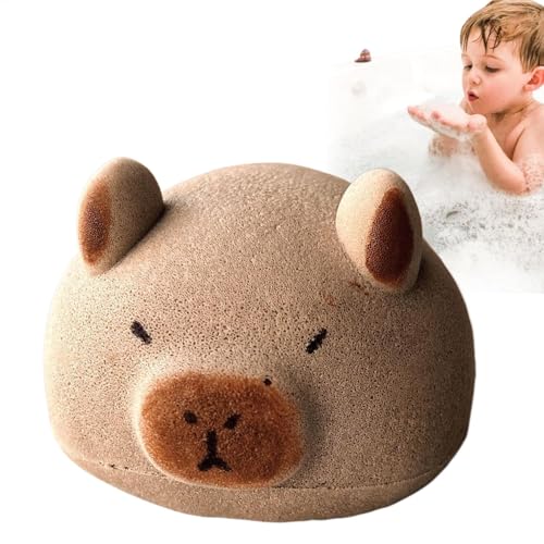 Capybara バススポンジ | 5×3.9インチ | シャワーボディスクラバー | 入浴スポンジ 女性用 男性用 カピバラバスボール 洗顔 食器洗いテーブル メガネ用