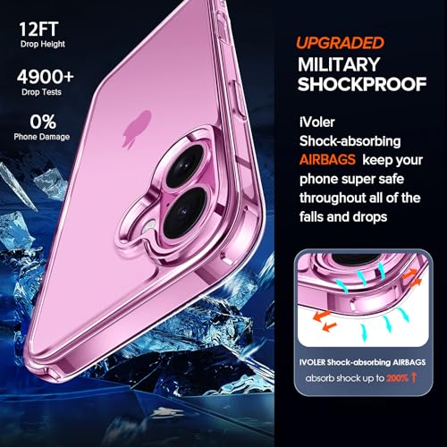 Image of ivoler 3-in-1 Case for iPhone 16 Plus 6.7 inch, Clear