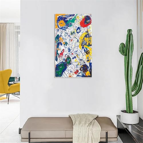 Toile abstraite Sam Francis Météorite 120x70 cm cadre interne - 3