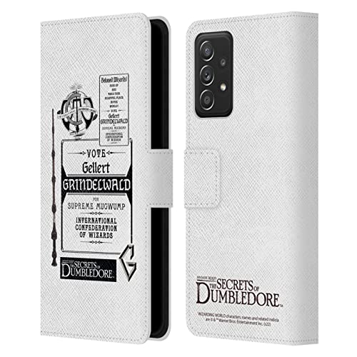 Étui Samsung Galaxy A53 5G Les Secrets de Dumbledore Grindelwald en cuir