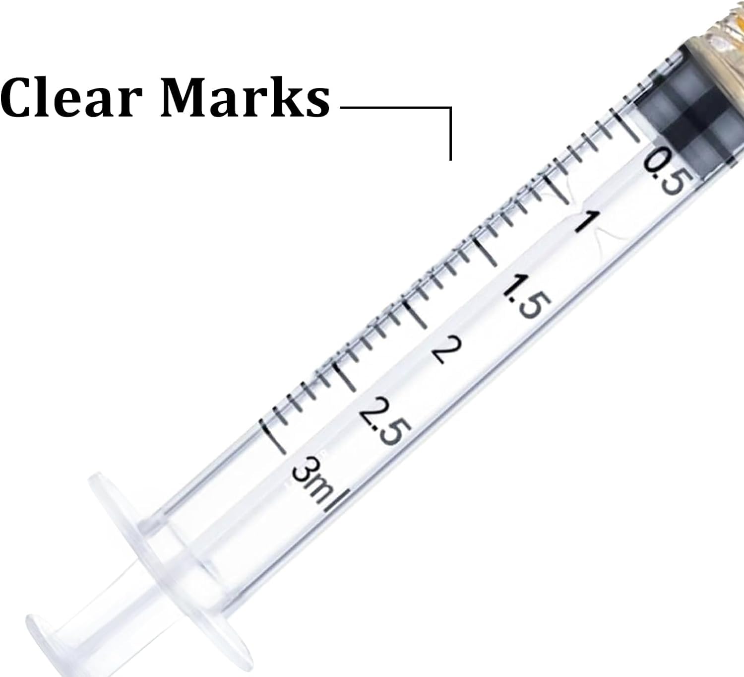 100 Pack 3ml Luer Lock Syringes with 25G 1 Inch Needle, Disposable Lab Syringes, Individually Sealed — Amazon image 4