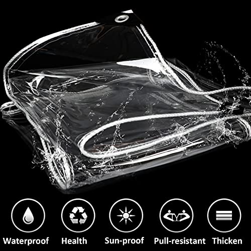 Lona de PVC transparente de 0.8x2m con ojales para ventana de techo 3