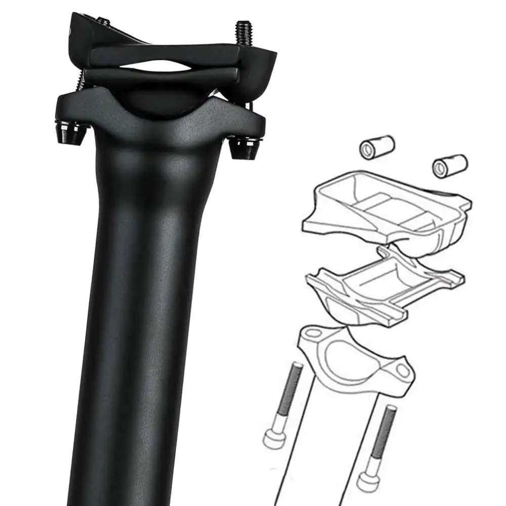 Amazon | 自転車カーボンシートポスト 27.2mm オフセット 0mm シンプル