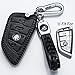 Hey Kaulor for BMW Key Fob Cover, Full Protection Soft Leather Key Fob Case Compatible with BMW X1 X3 X5 X6 and 5 Series 2018 7 Series 2017 up 2 Series and 6 Series (GT) Keyless Entry,Black