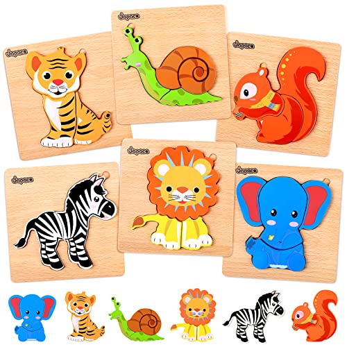Umitive Giochi Montessori 2 3 4 Anni, Giochi Educativi Per Bambini Impara Il Conteggio Il Colore E La Classificazione Bambini Regali Per Ragazzi E Ragazze Animali Selvatici 36pcs 0