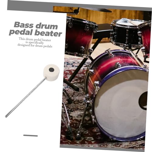 Pedal de bombo para batería con maza de fieltro ajustable miniatura 4