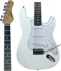 MXT Guitarra Elétrica ST Classic, Branca, 22 Trastes Jumbo, 3 Captadores, Ponte Tremolo