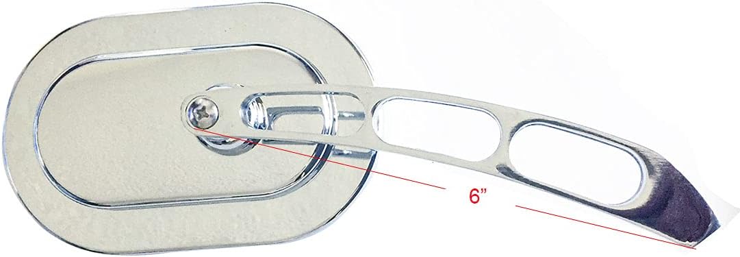 1Pair Chrome Magnum Oval Head Teardrop Stem Motorcycle Mirrors Compatible for 2006 Kawasaki Vulcan 1500 VN1500T Classic