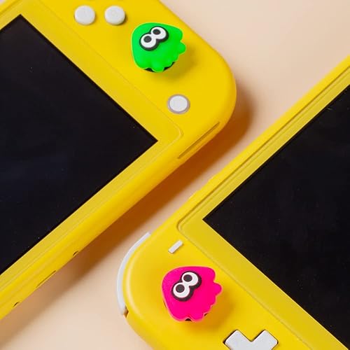 Miniatura 6 de PERFECTSIGHT Lindos empuñaduras de pulgar Splatoon para Switch, Switch Lite, Switch OLED, tapas de joystick 3D para Nintendo Switch, 4 tapas de