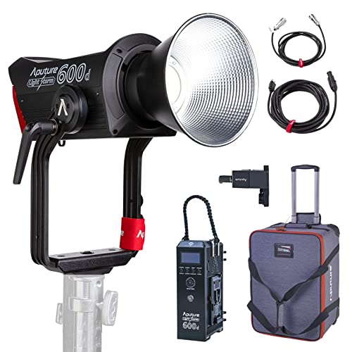 Aputure Ls 600D 6500K Daylight COB Video Light 600W LED Monolight, Cri: 96+;Tlci: 96+;Cqs: 94+, Compatibilité À Distance 2,4 G, Dmx512 in & Out, & Sidus Lien