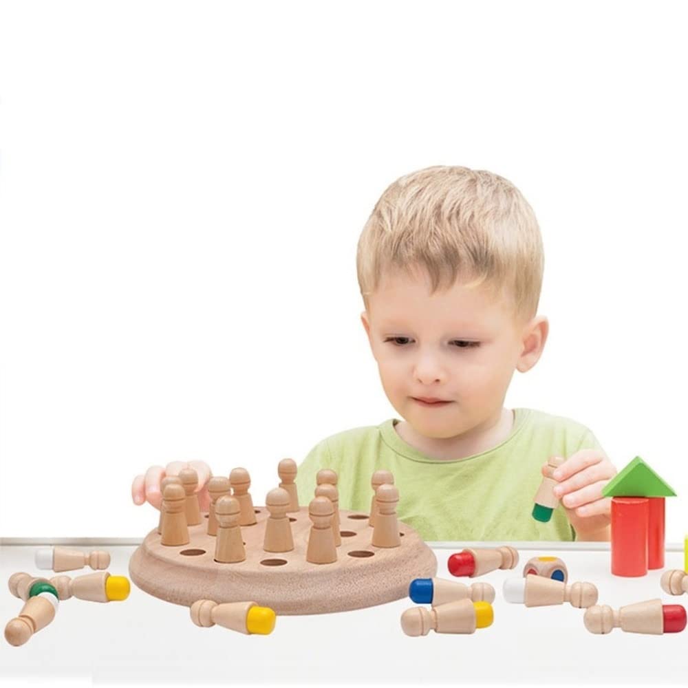 Smoneo Classic Wooden Match Stick Memory Chess Intelligence Game Kids Learning Toy Intellectual Game Random Color 1