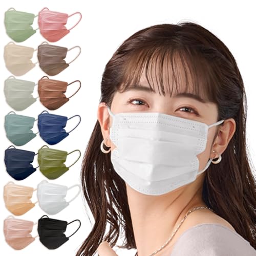 アイリスオーヤマ(IRIS OHYAMA) マスク 不織布 60枚 ホワイト ふつうサイズ(幅17.5cm) プリーツ 小顔 耳が痛くならない