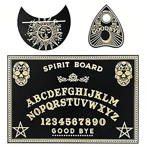 Ouija Board, Ouija Brett, Mystisches Kommunikationsbrett für Geisterkontakt, Schwarzes Brett für Spiritismus, Ideal für Spirituelle Sitzungen und Gruppenaktivitäten, Besonderes Geschenk für Freunde