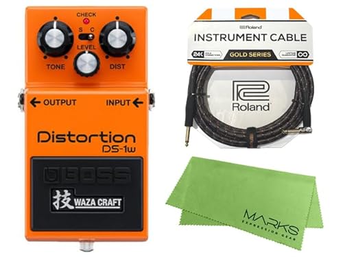【Roland ケーブル+クロスセット】BOSS/DS-1W Distortion 技 WAZA CRAFT DS1W 日本製 ボス ディストーション