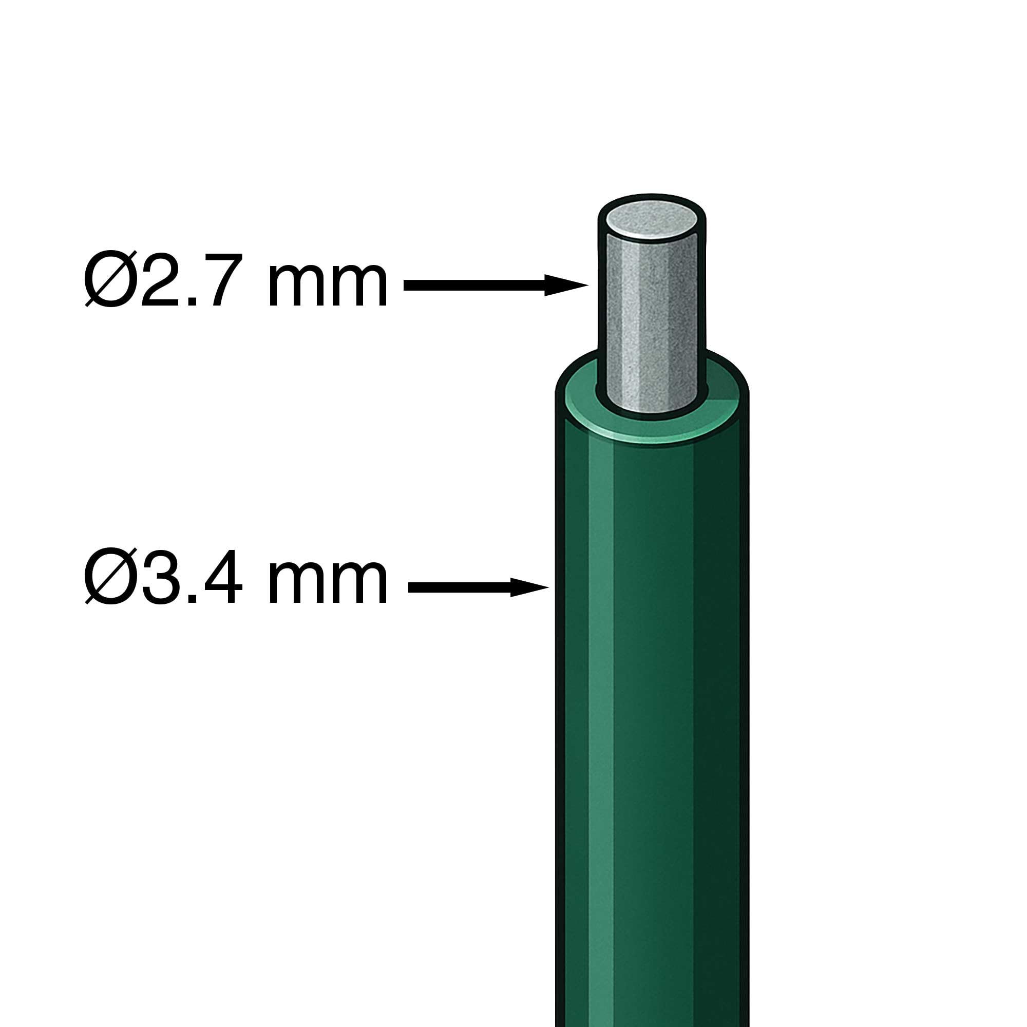 WERKA PRO Fil de Fer plastifié Ø3,4 mm 100m