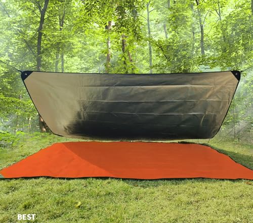 Image of Heavy Duty Survival Blanket -Multifunctional Reflective Tarp Thermal Blanket - 60 inch x 83 inch Waterproof Sandproof for Camping Hiking Outdoors Multifunctional Emergency Blanket