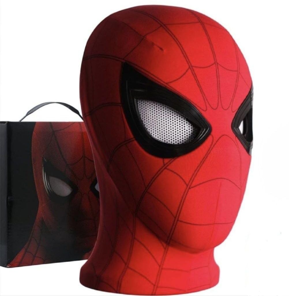 VEXA Spider Hero Mechanical Eyes Homecoming Mask - Super Hero Full Mask Moving Lenses Cosplay Wearable Prop