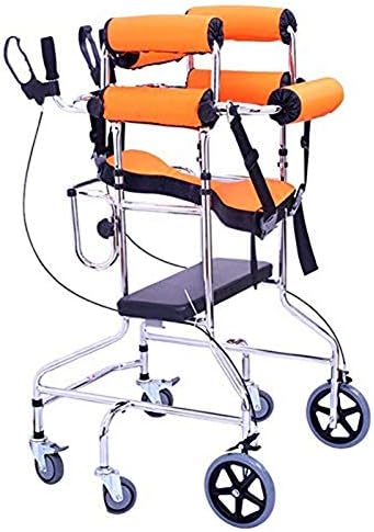 Nurth Walker Stand Auxiliary Equipment/Standing aids Equipment, Walking Assist Equipped,W/Storage Frame,Infusion Holder Balance bar,Hand Foot Brake Limb Walker for Lower Rehabilitation Device (Women)