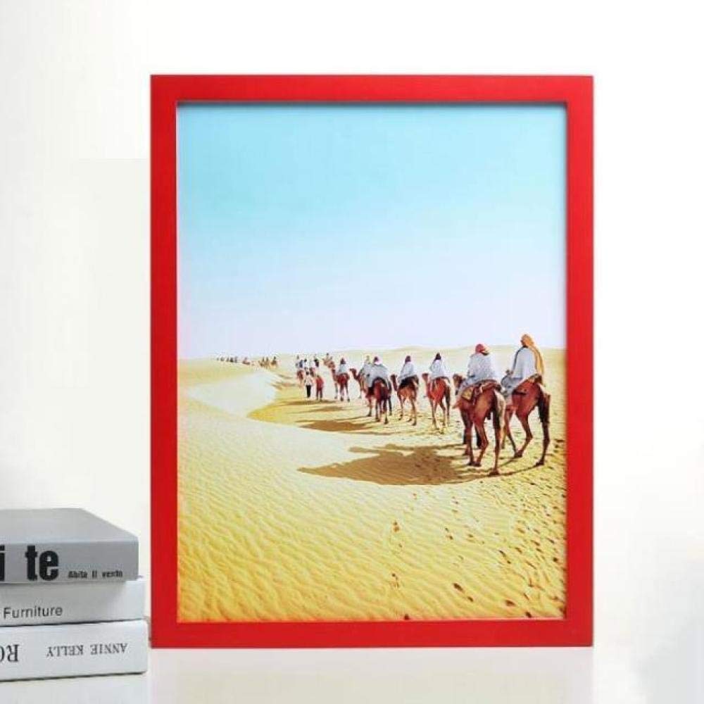 Bilderrahmen Personalisiertes Geschenk Massivholzwand 30,5 × 40,6 cm Rot