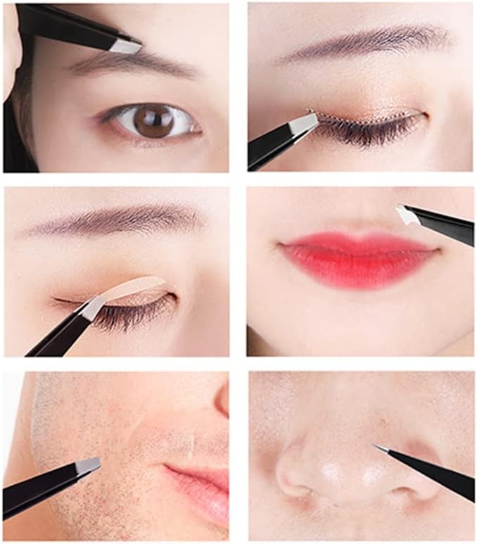 JJZXD 4PCS/セットプロフェッショナルな眉毛のピンセット