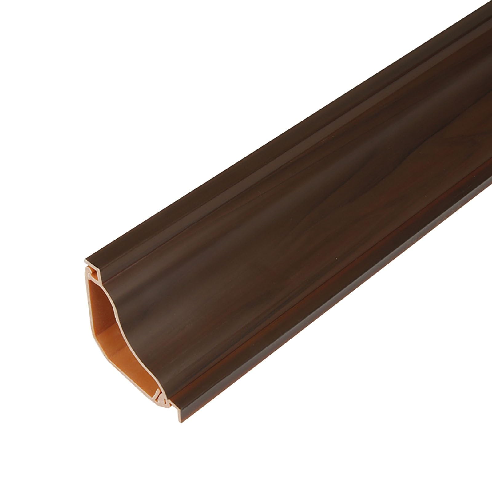 Correttore flessibile in PVC per cavi di alimentazione e dati TV, installazione senza fori, finitura con venature del legno